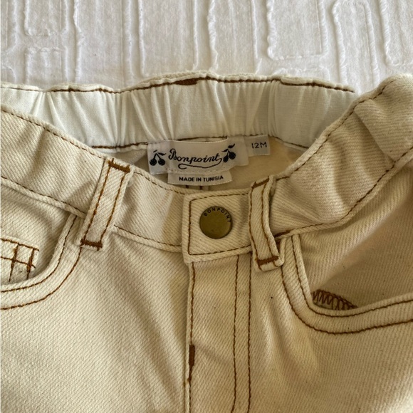 Bonpoint contrast-stitching denim trousers - Picture 3 of 5